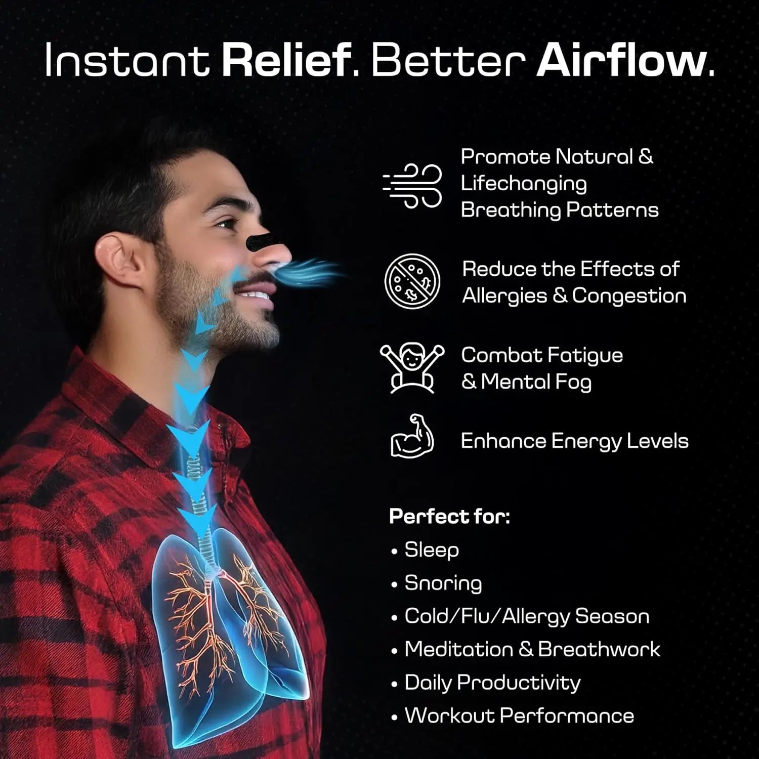 Dream Sleepify™ Nasal Strips for Breathing Support & Snore Reduction